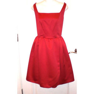 Black Tie Oleg Cassini Red Party Dress~8~Beautiful